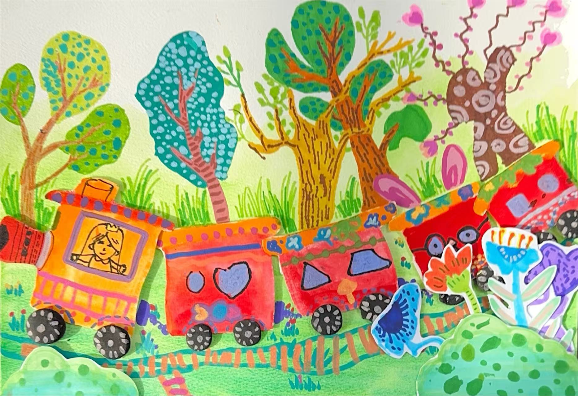 童“畫”里的鐵路風景